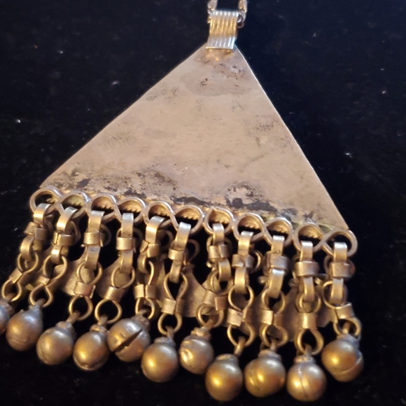 Huge Boho pewter  pendant with chain - Picture 4 of 4